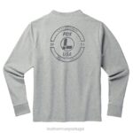 vestuário Leatherman camiseta de manga longa com carimbo de marca cinza 8HHD91