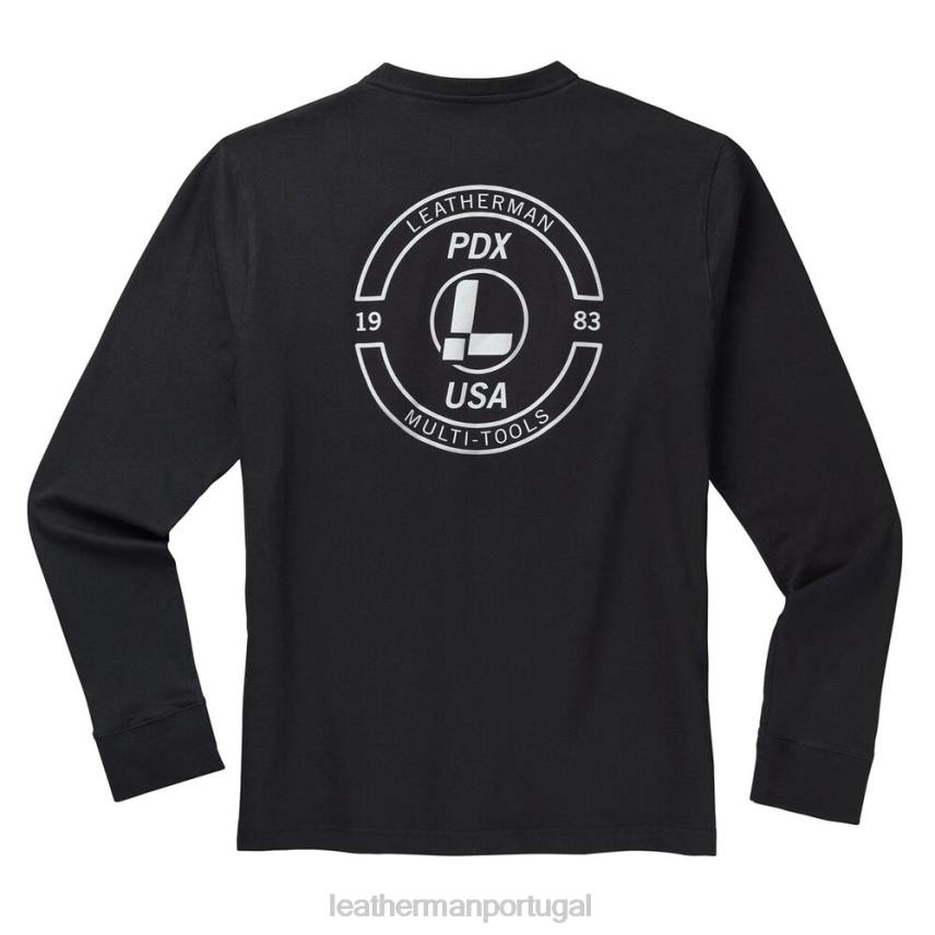 vestuário Leatherman camiseta de manga longa com carimbo de marca preto 8HHD90 - Image 1
